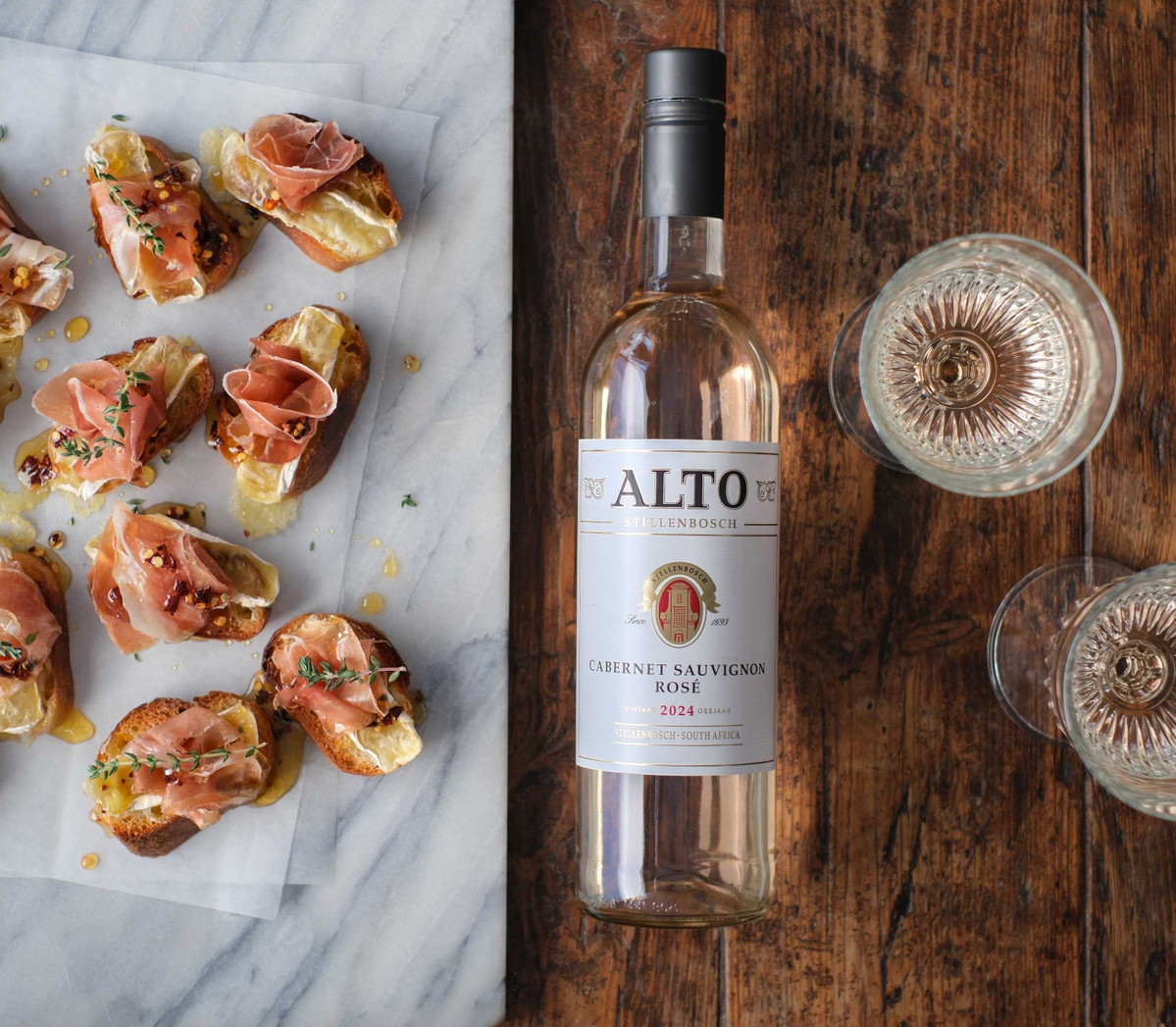 Bruschetta with Camembert, Prosciutto & Chilli Honey