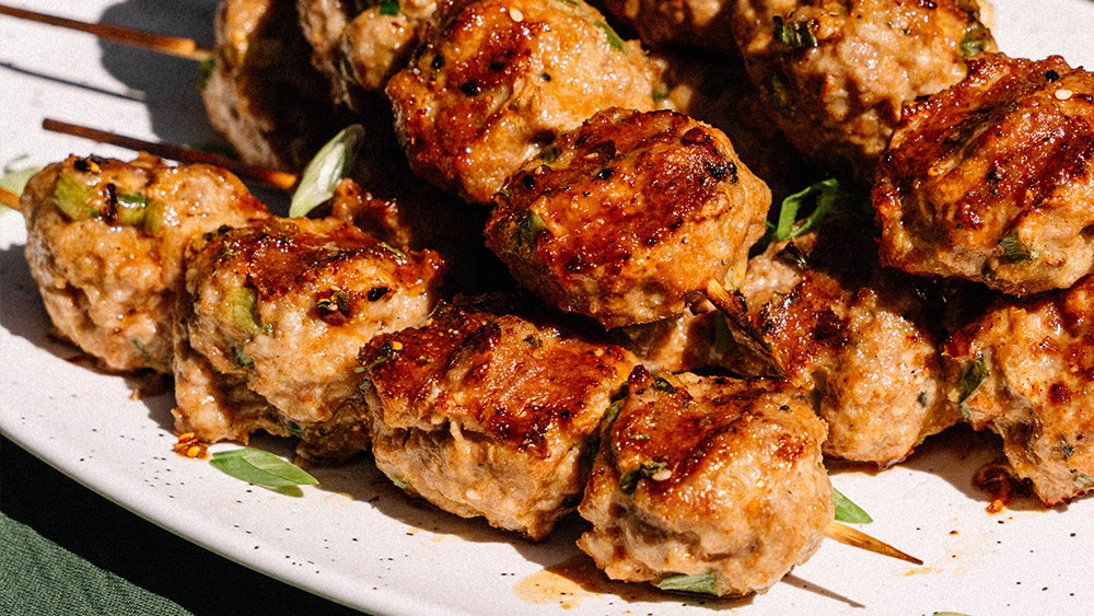 Image of Grilled Pork Togarashi Meatballs