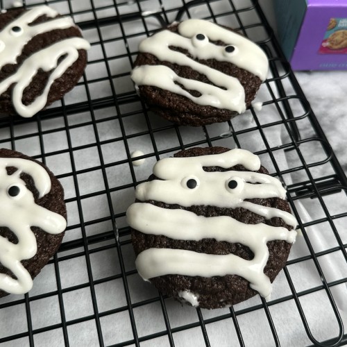 Image of Mummy Madness: Step-by-Step Guide to Making Chocolate Mummy Cookies