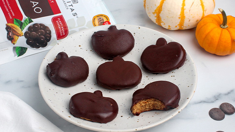 Image of Chocolate Peanut Butter Pumpkins Recipe