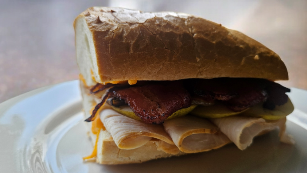 Image of Turkey Bacon Cheddar Melt with Caramelized Onion & Apple