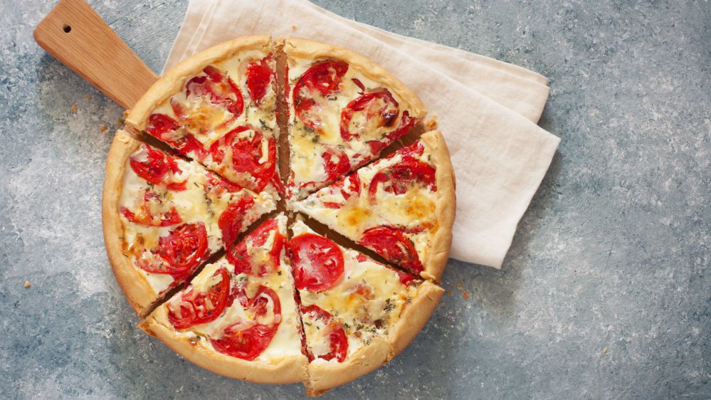 Image of Tomaten-Quiche mit Käse