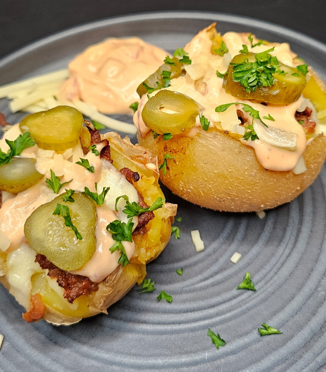 Cheeseburger-Ofenkartoffeln