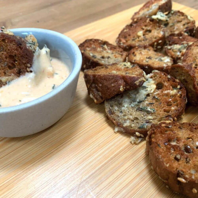 Image of Low Carb Bagel Bites With Dip Recipe