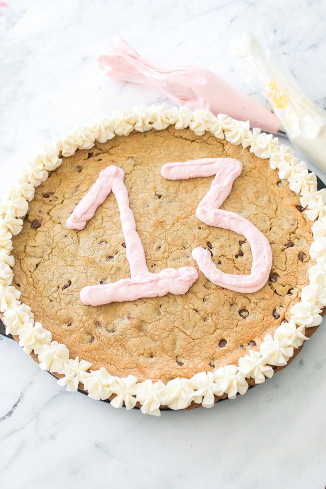 Image of Homemade Cookie Cake with Whipped Buttercream Icing