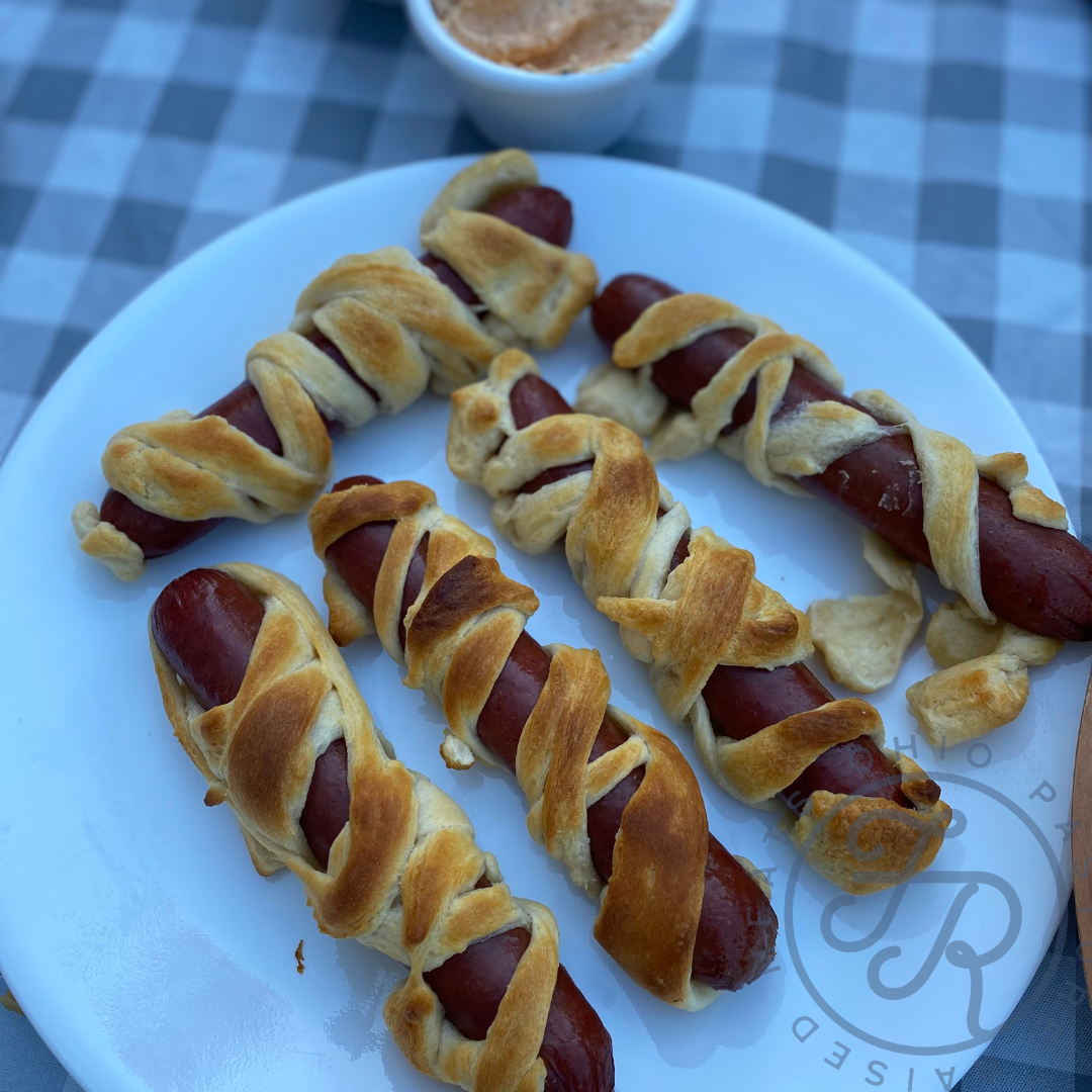 Mummy Hot Dogs in Croissant Wraps
