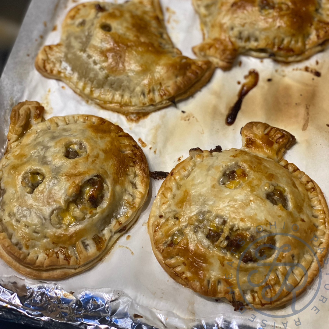 Halloween Cheeseburger Pies