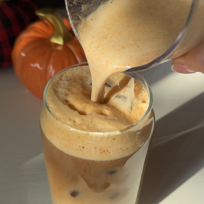 Image of Vegan Iced Pumpkin Cream Latte