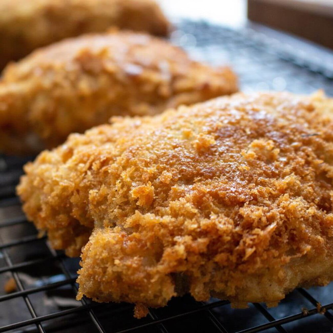 Image of Low Carb Bread Crumbs Fried Chicken Recipe