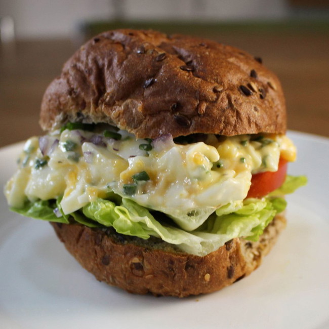 Image of Low Carb Rolls Egg Salad Sandwich Recipe