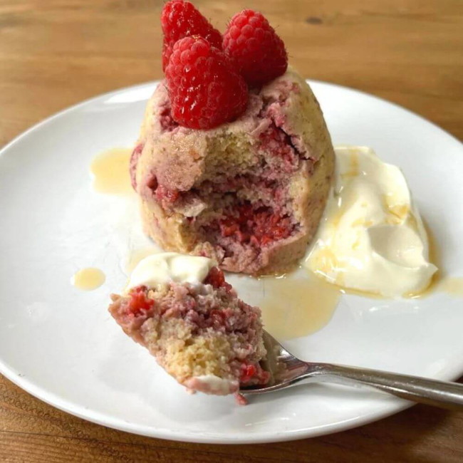 Image of Low Carb Mug Cake Raspberry Recipe