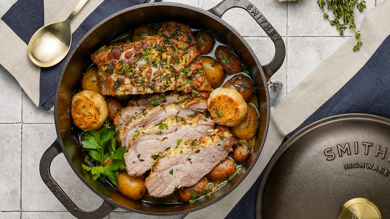 Image of Dutch Oven Garlic & Herb Pork Roast