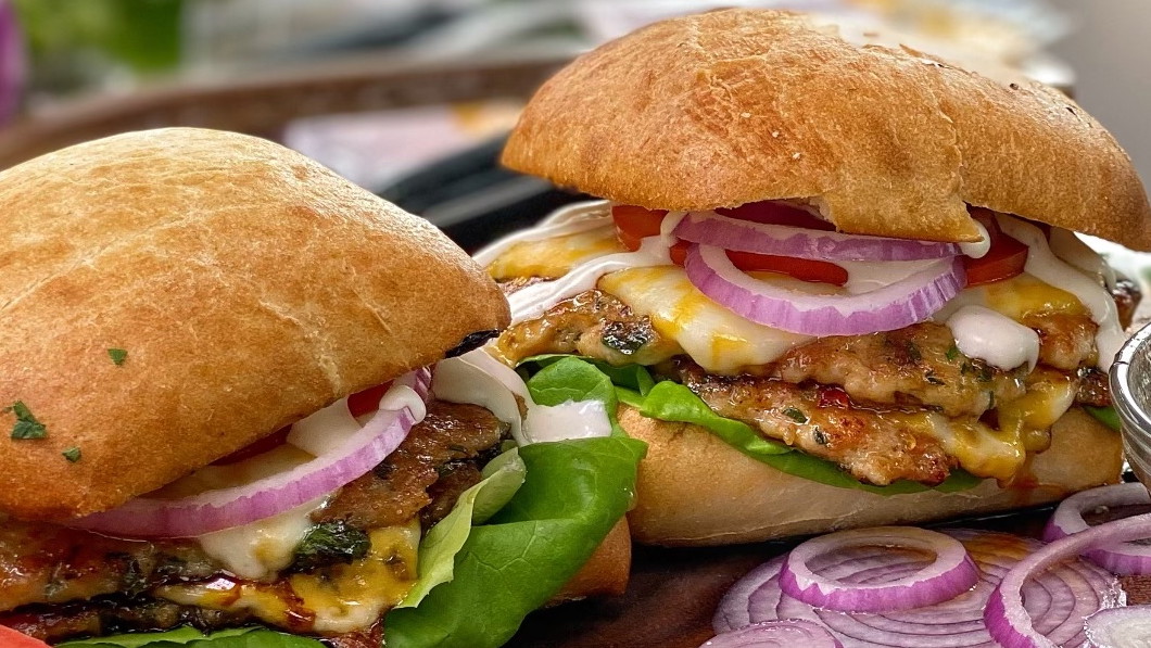 Image of Hot Honey Ranch Chicken Burgers