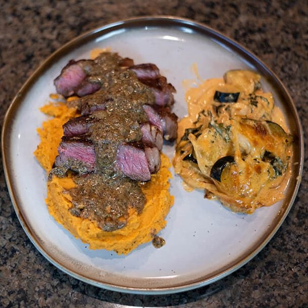 Rosemary Dijon Steak with Dijon Pan Sauce