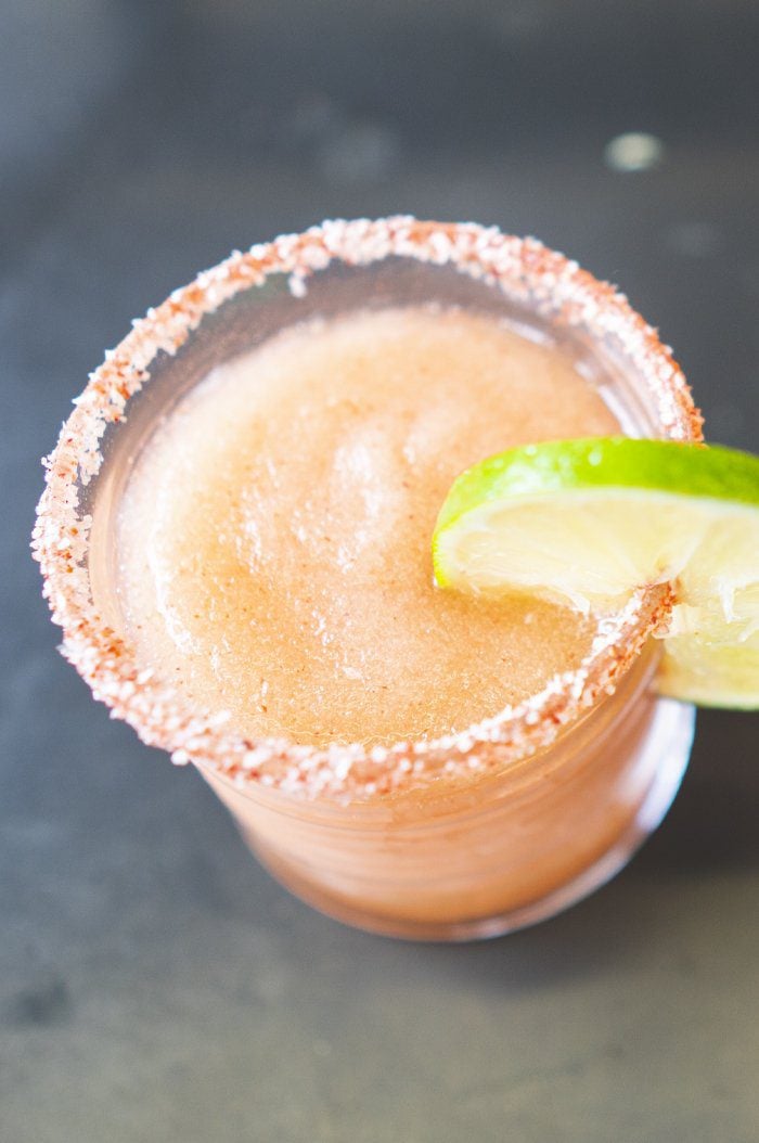 Lime Salt Rimmed Strawberry Margarita