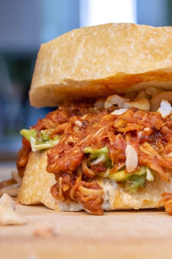 Black Magic BBQ Pulled Jackfruit Sandwich