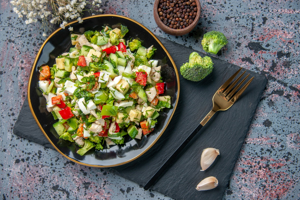 Vegan Bacon Powder Roasted Vegetable Bowl