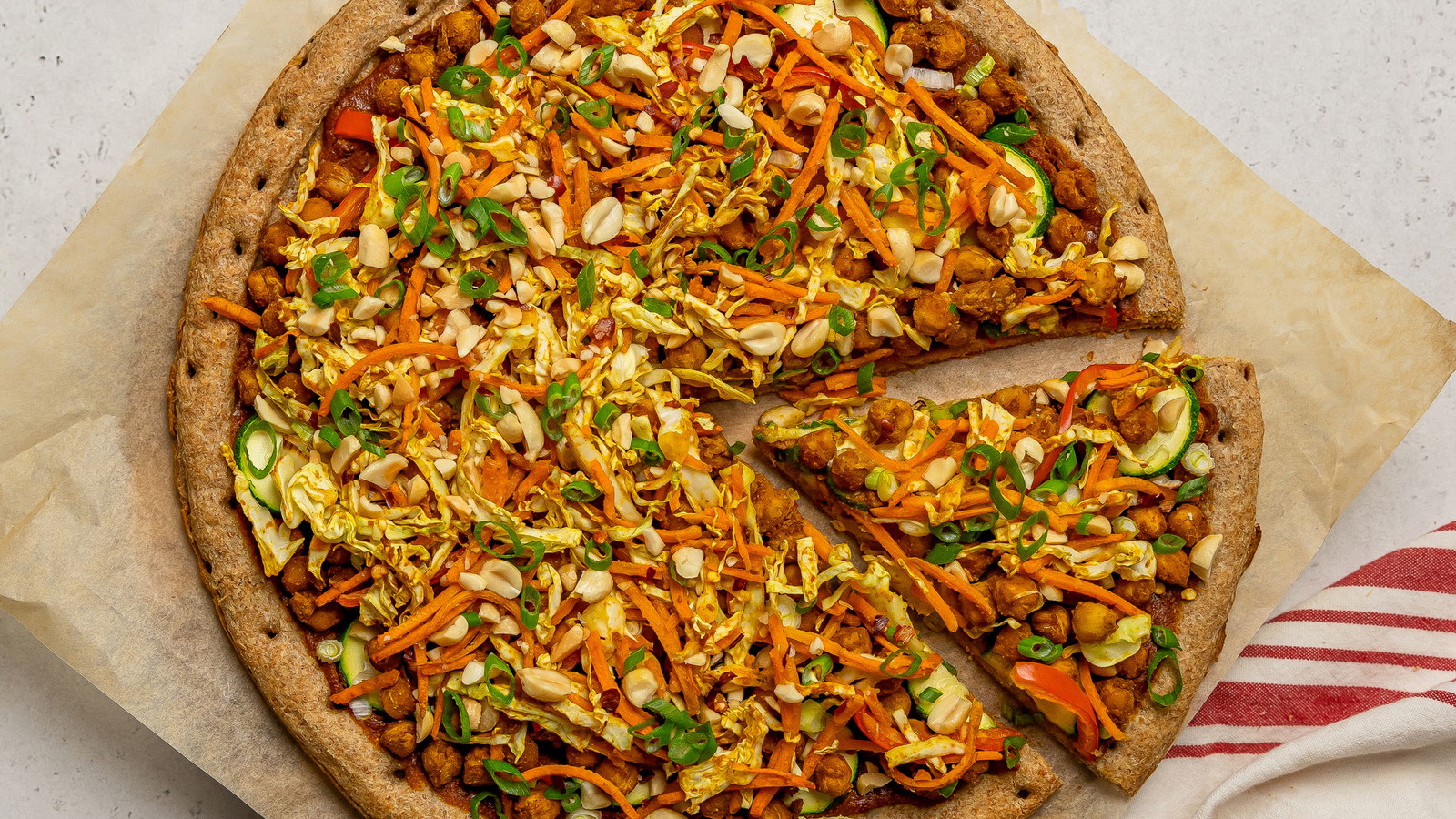 Image of Peanut Chickpea Curry Pizza