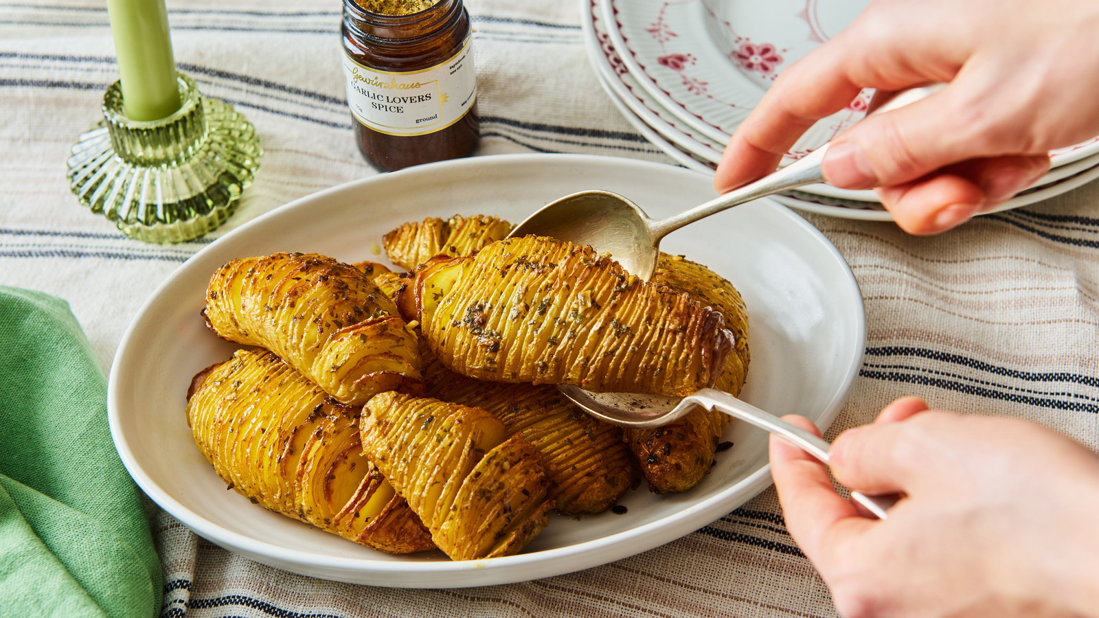 Image of Garlic Lovers’s Hasselback Potatoes 