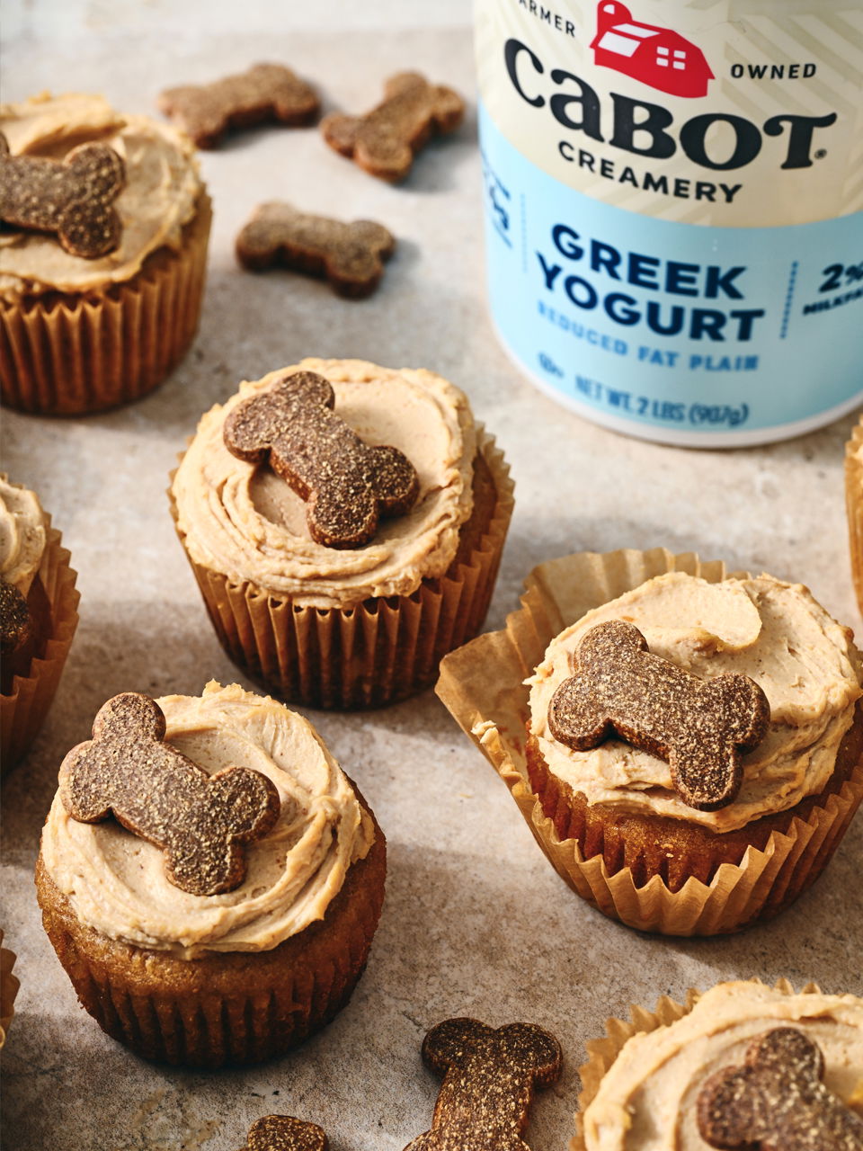 Doggie Pupcakes with Peanut Butter Frosting