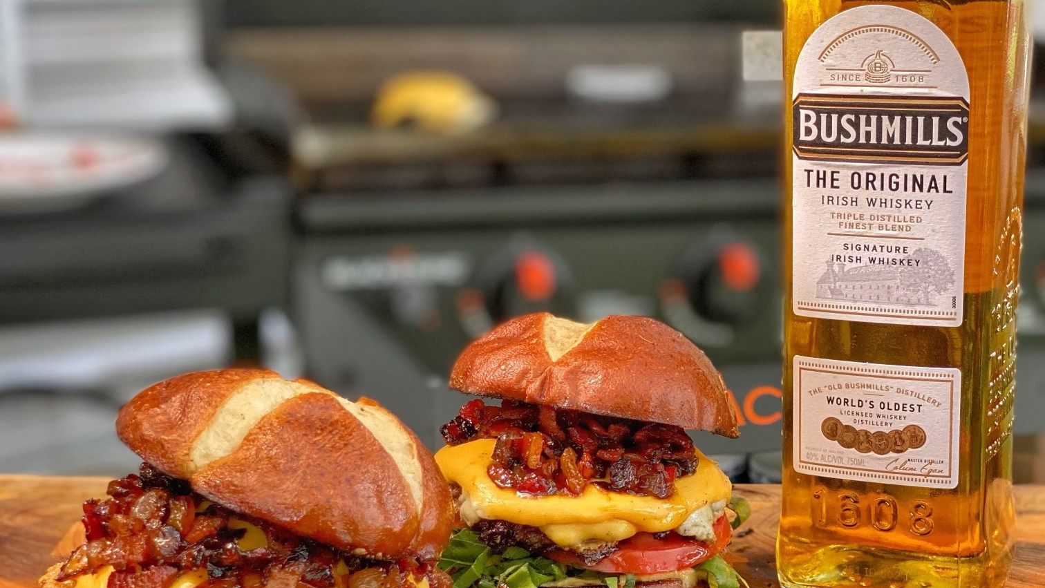 Image of Whiskey Bacon Jam Smash Burger