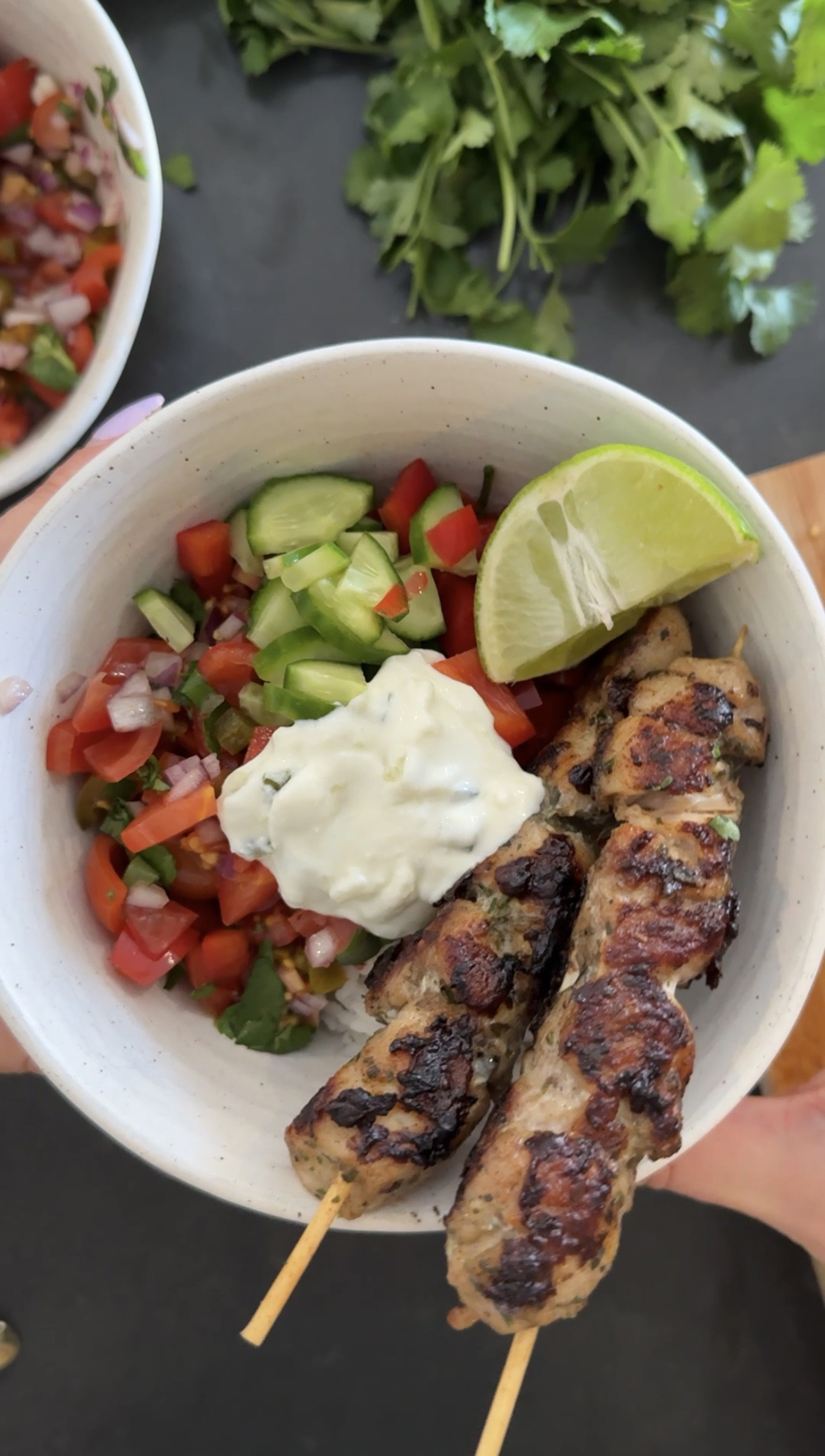 Skewer Salad Bowls with Pico De Gallo