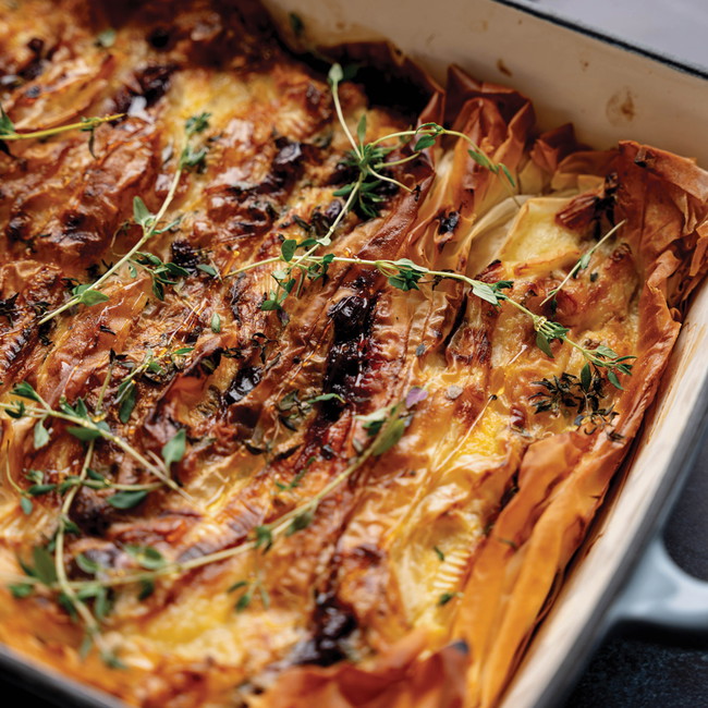 Image of Cranberry, Brie & Thyme Crinkle Pie