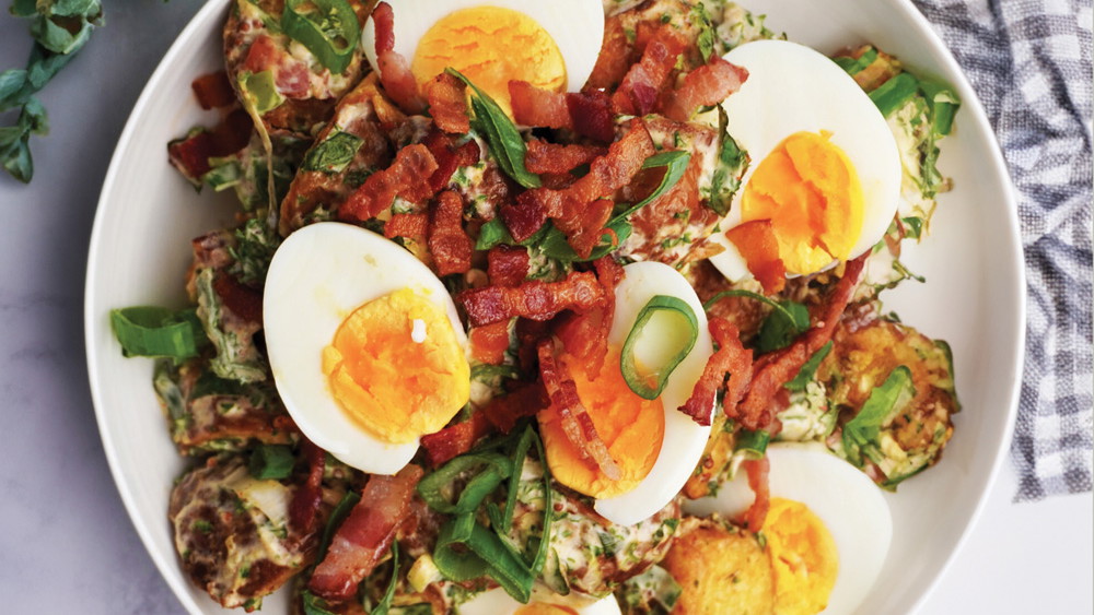 Twice Cooked Crispy Potato & Bacon Salad