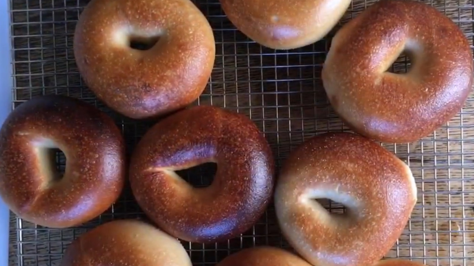 Image of Homemade Bagels baked in the wood-fired oven