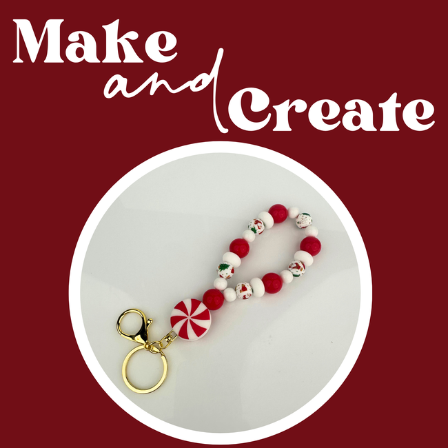 Image of Christmas Peppermint Keychain