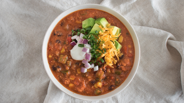 Image of Slow Cooker Turkey & Veggie Chili