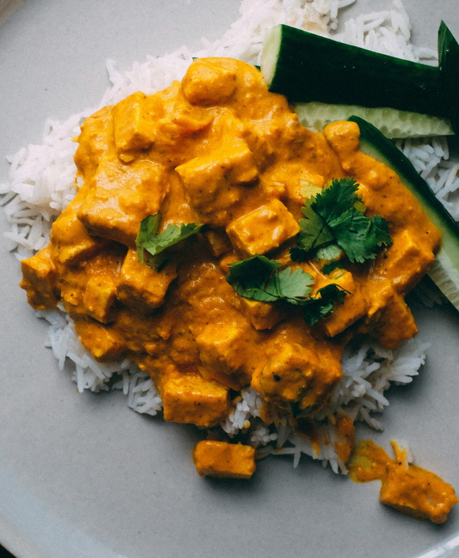 Healthy butter on a bed of rice