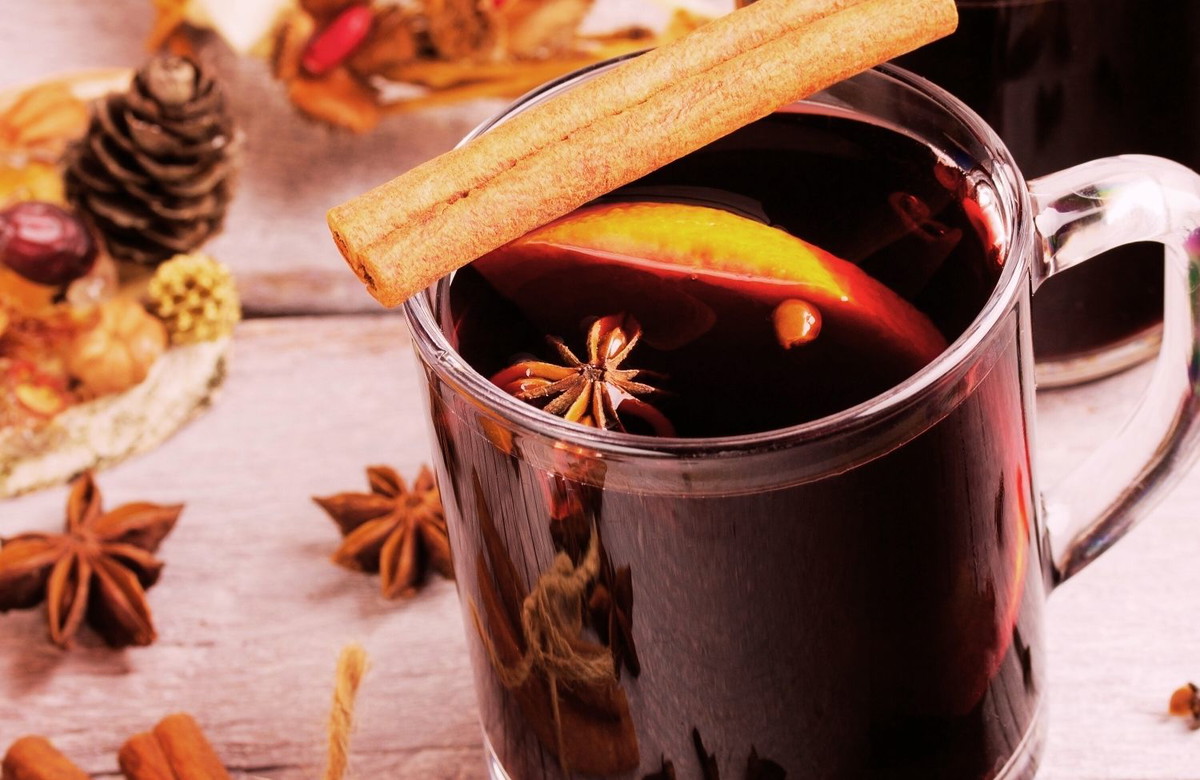 Christmas market mulled wine