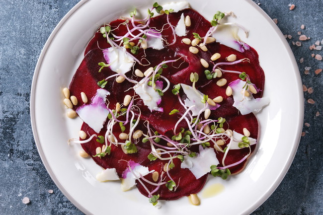 Image of Beetroot Carpaccio with Balsamic Reduction