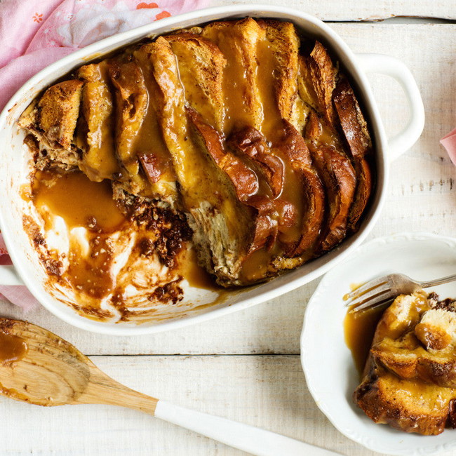 Image of Recipe: Chocolate Bread Pudding With Salted Maple Caramel Sauce