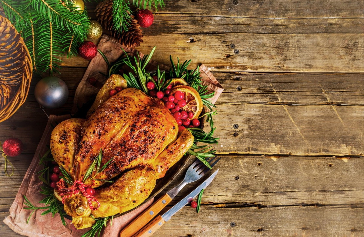 Festive Fowl with Orange, Lemon, Thyme and Crispy Sides