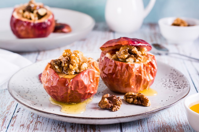 Image of  Maple-Cinnamon Roasted Apples with Walnuts