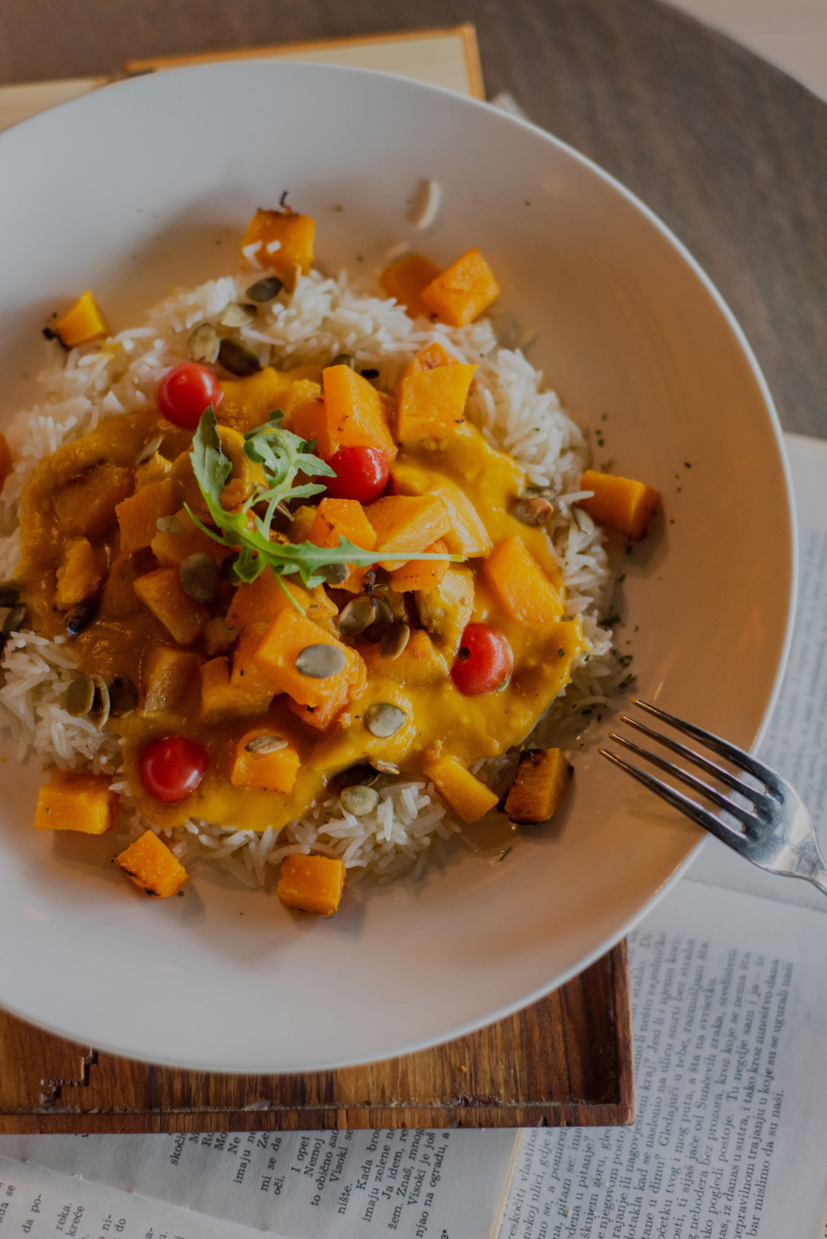 Butternut Squash and Rice Bowl