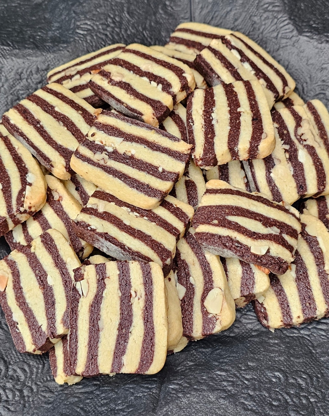Nussige Zebraplätzchen 