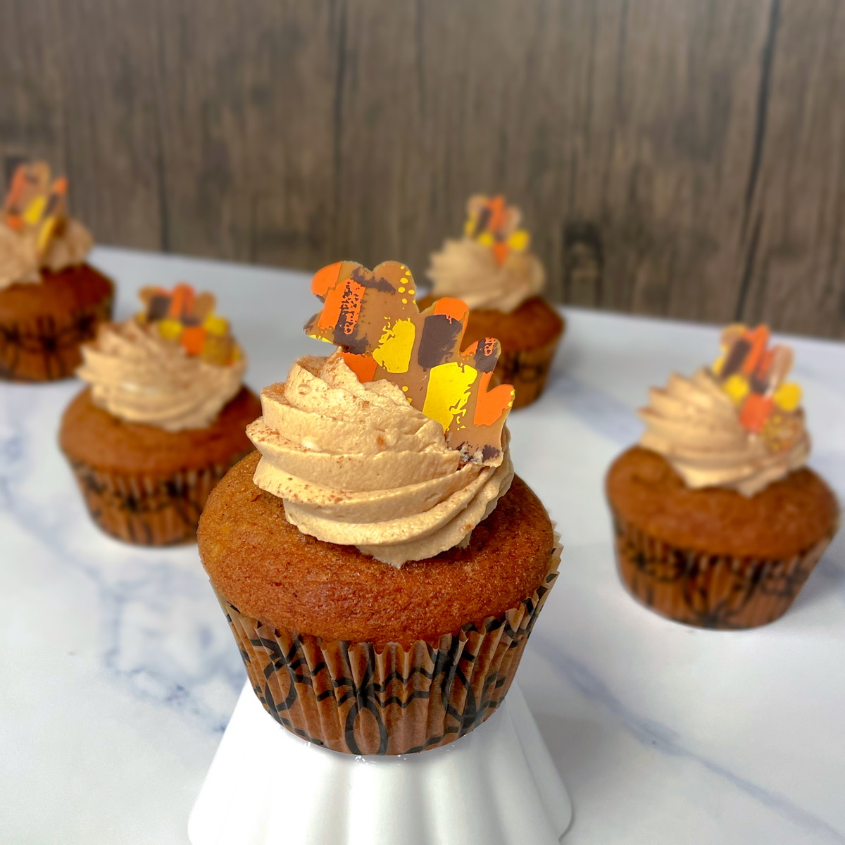 Pumpkin Cupcakes with Espresso Cream Cheese Frosting