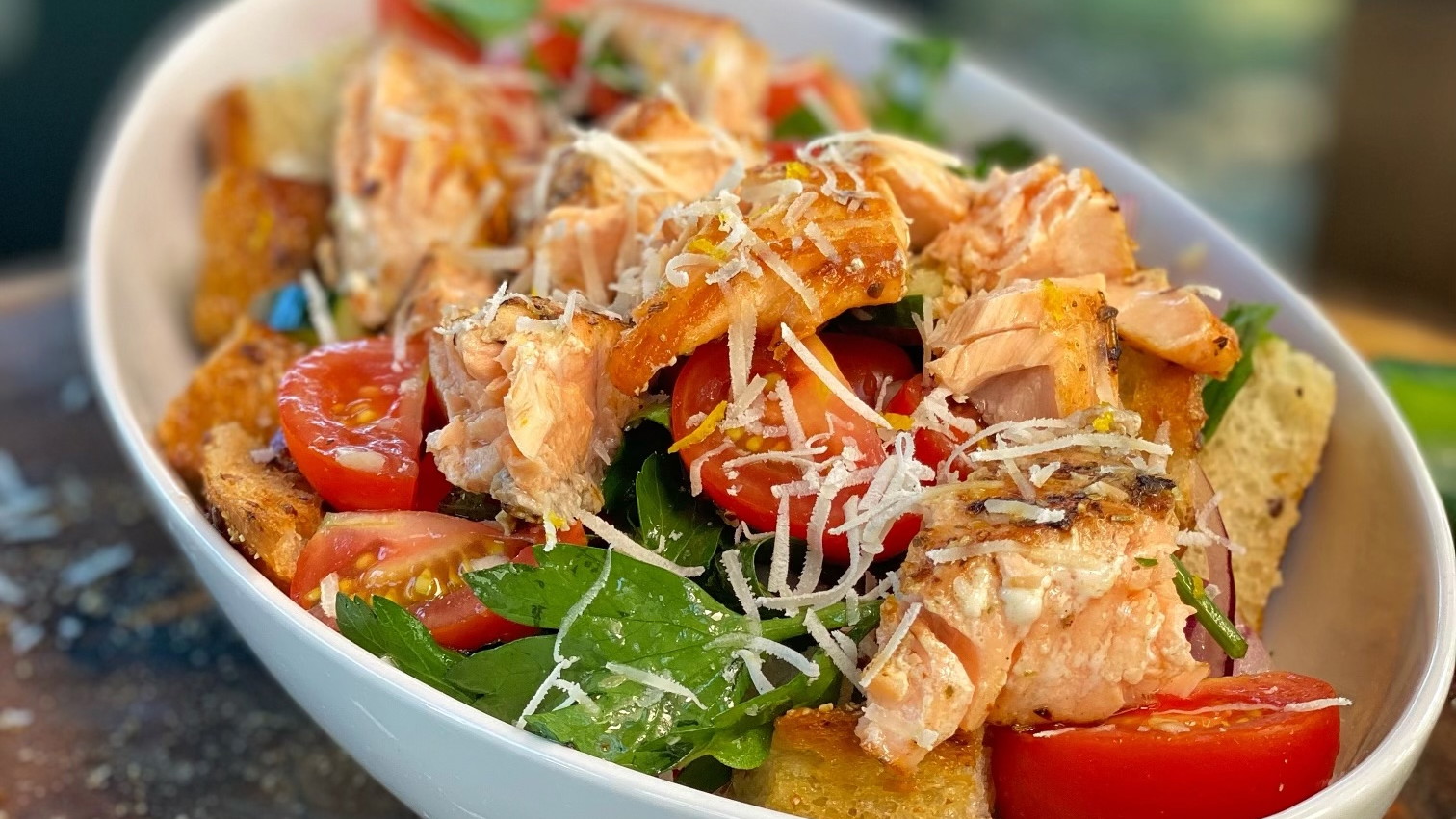 Image of Salmon Panzanella Salad