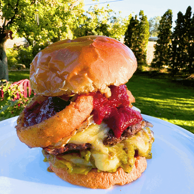 Image of Hatch Chile Elk Smash Burger