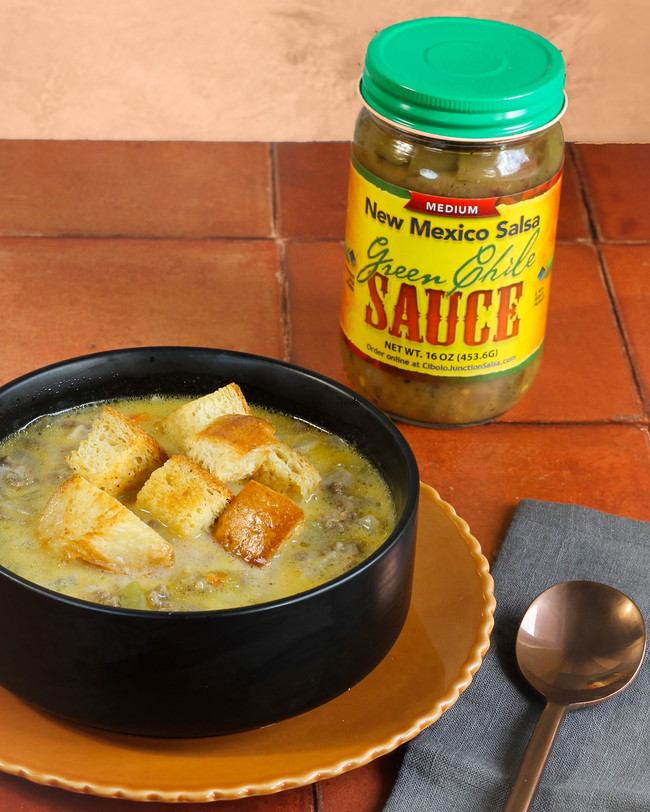 Image of Green Chile Cheeseburger Soup