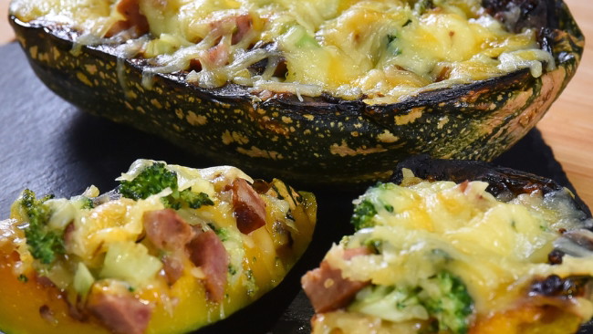 Sausage Stuffed Squash by Turbo E Outdoor Electric Grill