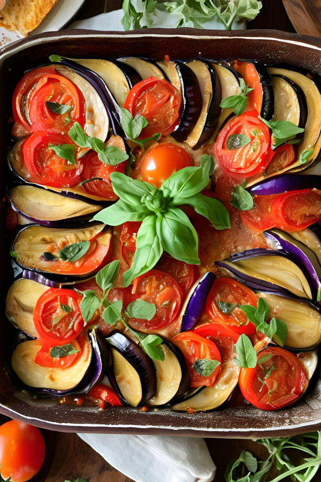 Image of Eggplant and Tomato Bake