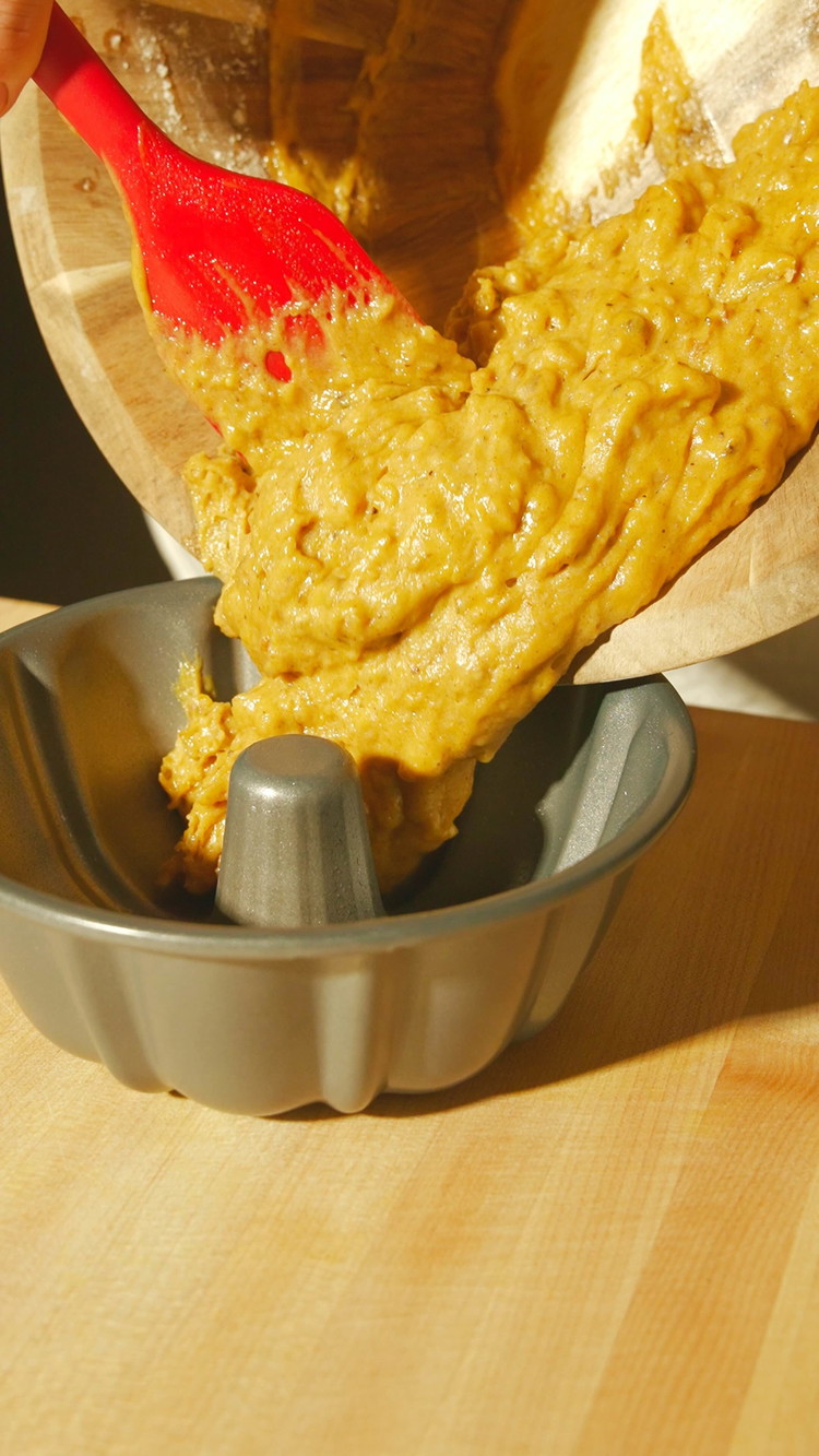 Image of Pour into the prepared pan. Bake for about 40 minutes, until a toothpick inserted in the center comes out clean.
