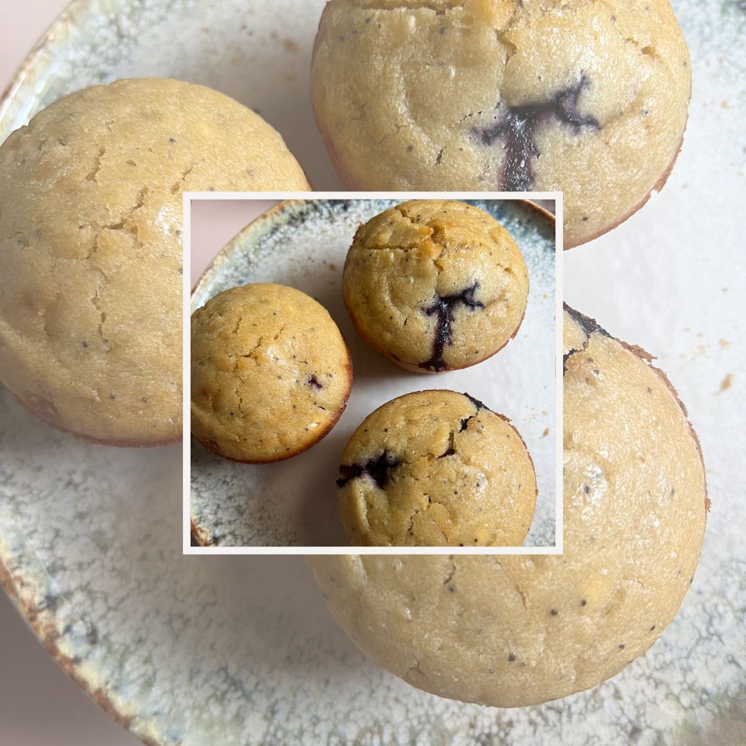 Zesty Lemon & Poppy Seed Blueberry Sourdough Muffins