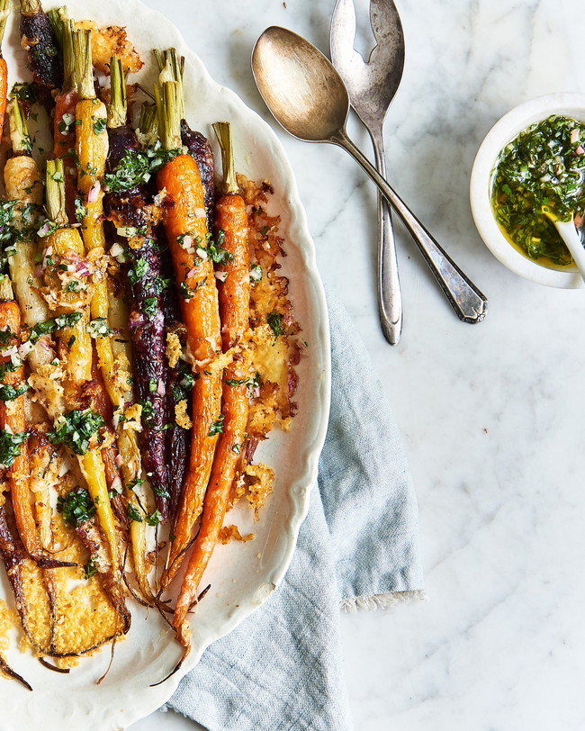 Image of Roasted Carrots & Carrot-Top Chimichurri