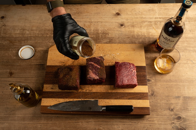 Image of Reverse Seared Coffee Steaks