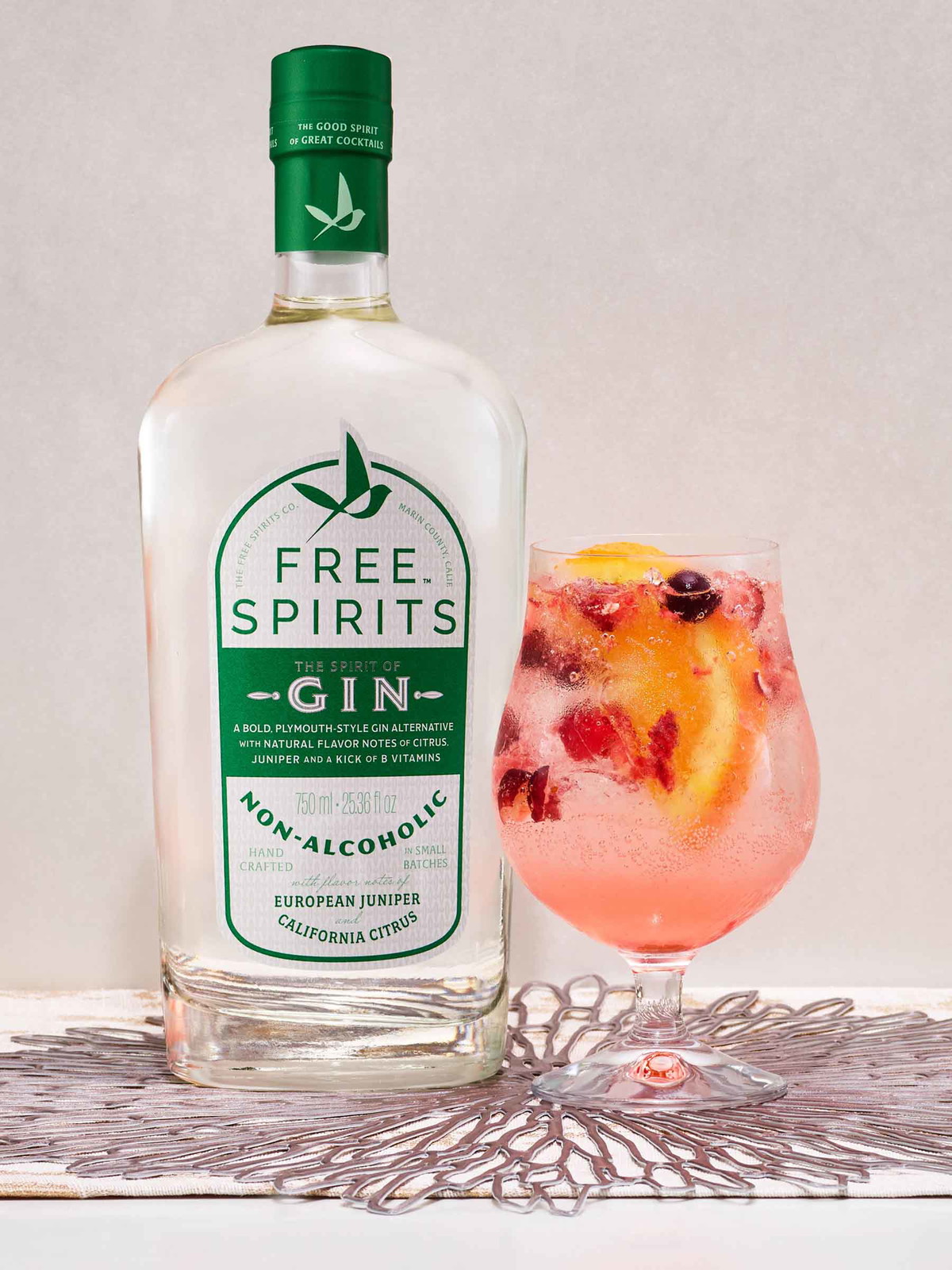 Cranberry Orange Gin & Tonic (Non-Alcoholic)